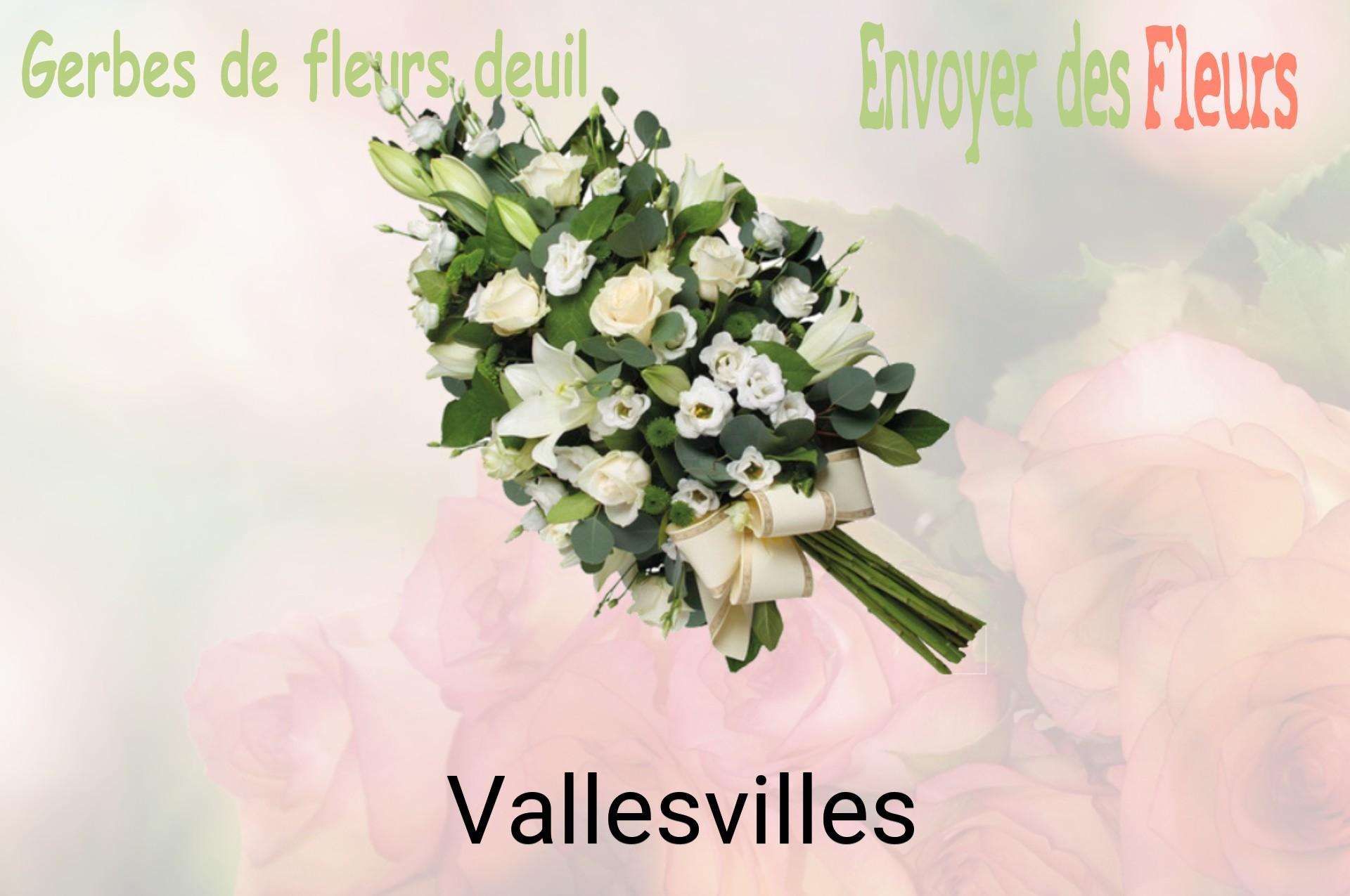 Gerbe de fleurs de deuil livrée à Vallesvilles